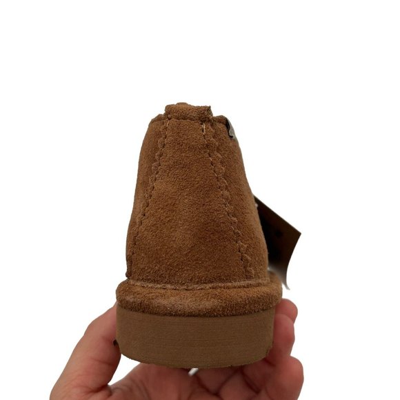 Bearpaw Skye Toddler Boys Suede Boots Size 10 Brown Slip on Lined Winter Shoes - Picture 14 of 16